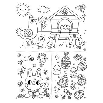 Mon coffret de feutres craie - dessiner sur les vitres pâques