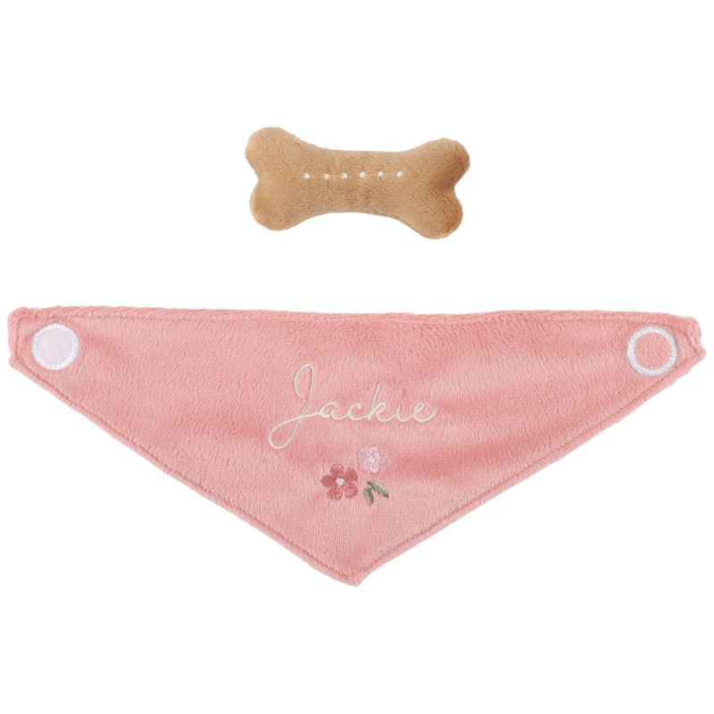 Peluche chien avec sac de transport Jackie