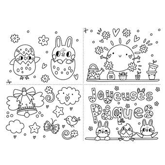 Mon coffret de feutres craie - dessiner sur les vitres pâques