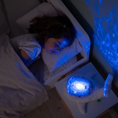 Veilleuse peluche Tranquil Baleine blanc (rechargeable)