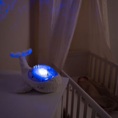 Veilleuse peluche Tranquil Baleine blanc (rechargeable)