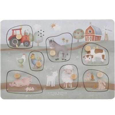 Puzzle sonore en bois Little Farm