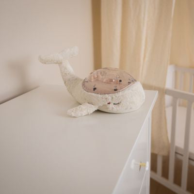 Veilleuse peluche Tranquil Baleine blanc (rechargeable)