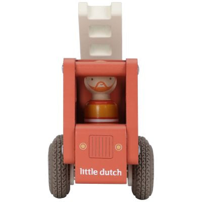 Camion de pompiers 1er âge en bois