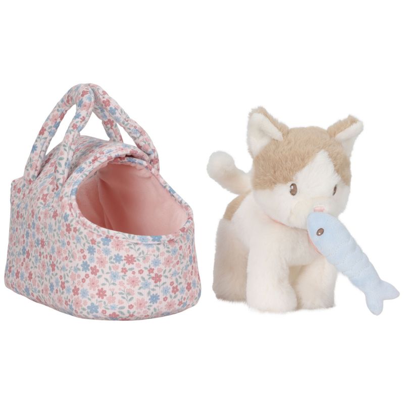 Peluche chat avec sac de transport Marley