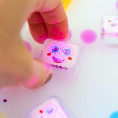 4 cubes lumineux Party Pal blanc