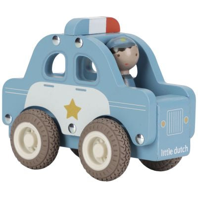 Voiture de police en bois
