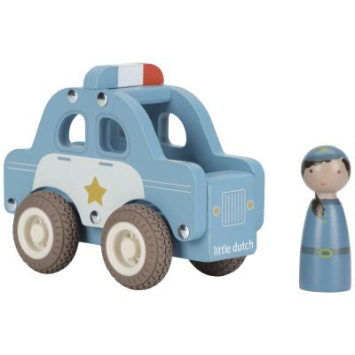 Voiture de police en bois