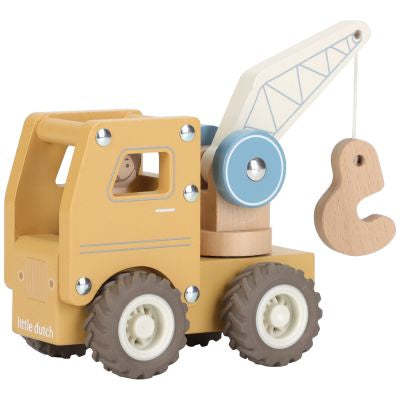 Camion grue en bois