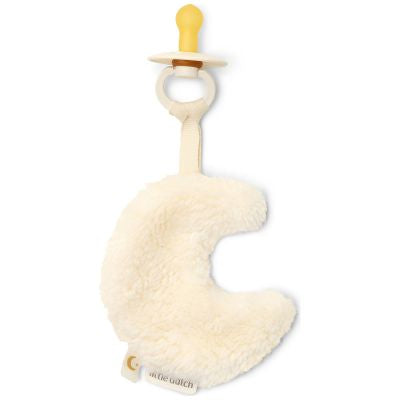 Doudou attache-tétine Lune Pure Soft White