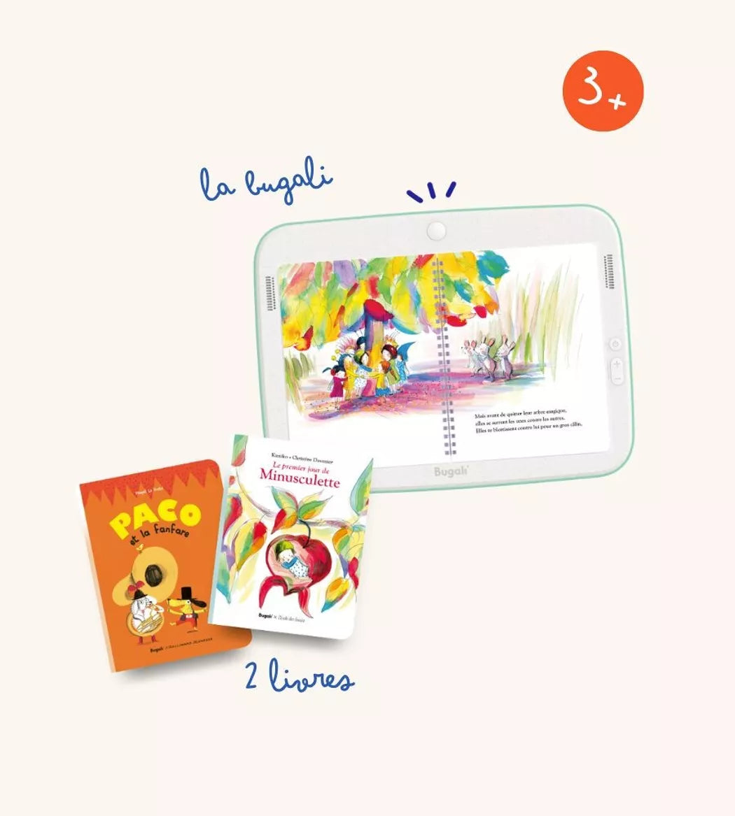 Bugali - tablette de lecture sans écran - pack 3+