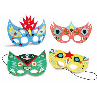 Masques à décorer - le gang des super-héros