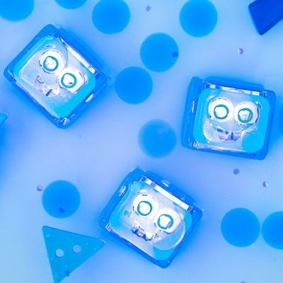 4 cubes lumineux Blair Bleu