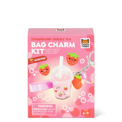 Kit de breloques pour sac - Thé aux perles à la fraise