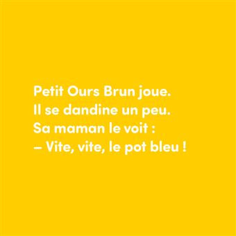 Livre Petit Ours Brun sur le pot