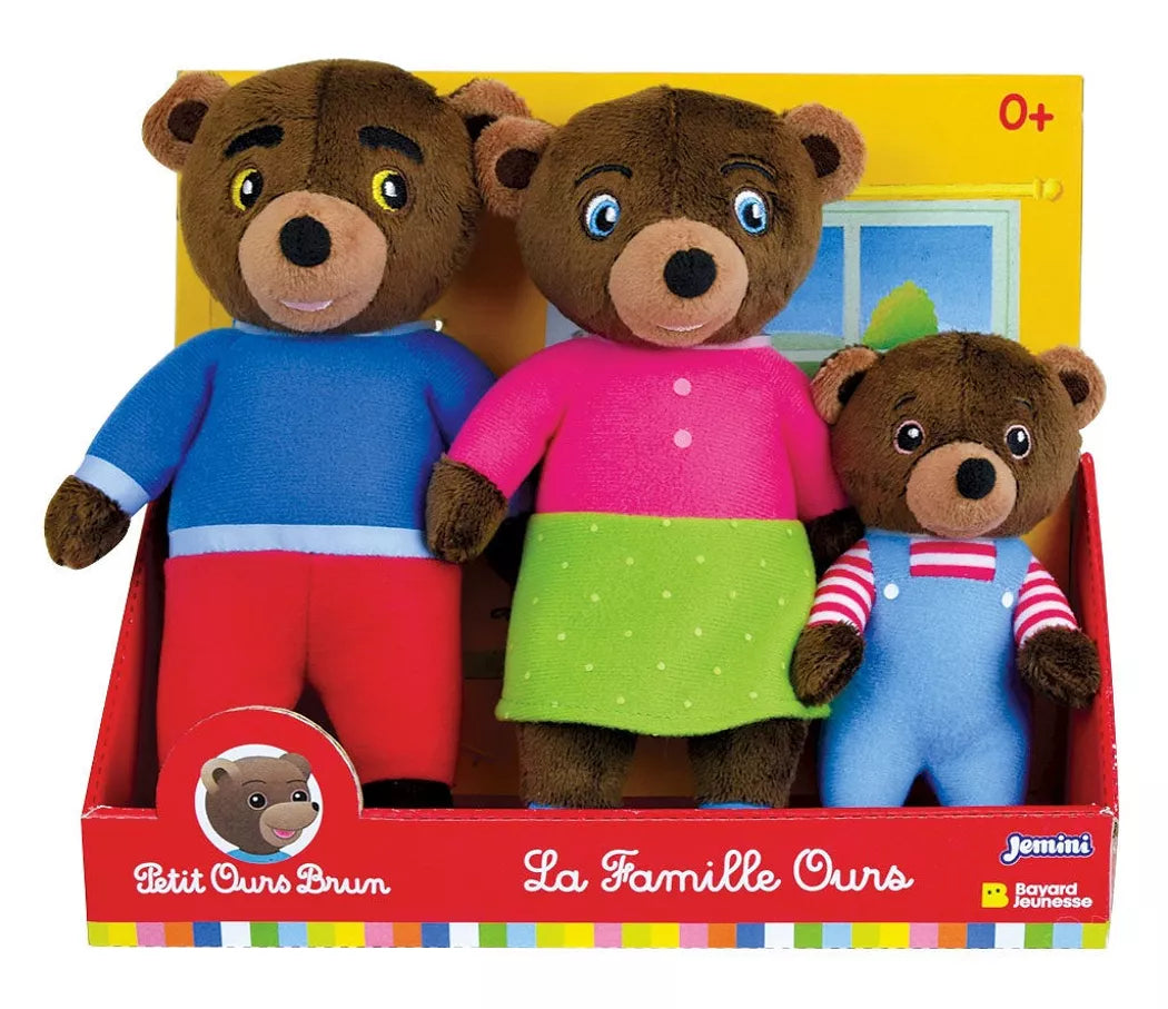 Petit Ours Brun coffret famille 3 peluches