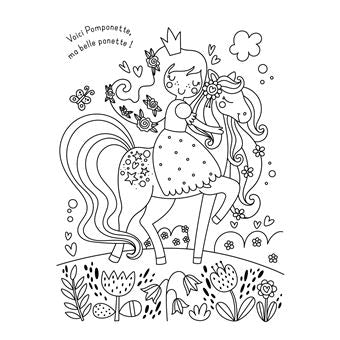 Mes planches d'artiste à colorier - merveilleuses princesses