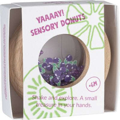 Hochet sensoriel Sensory Donut aubergines