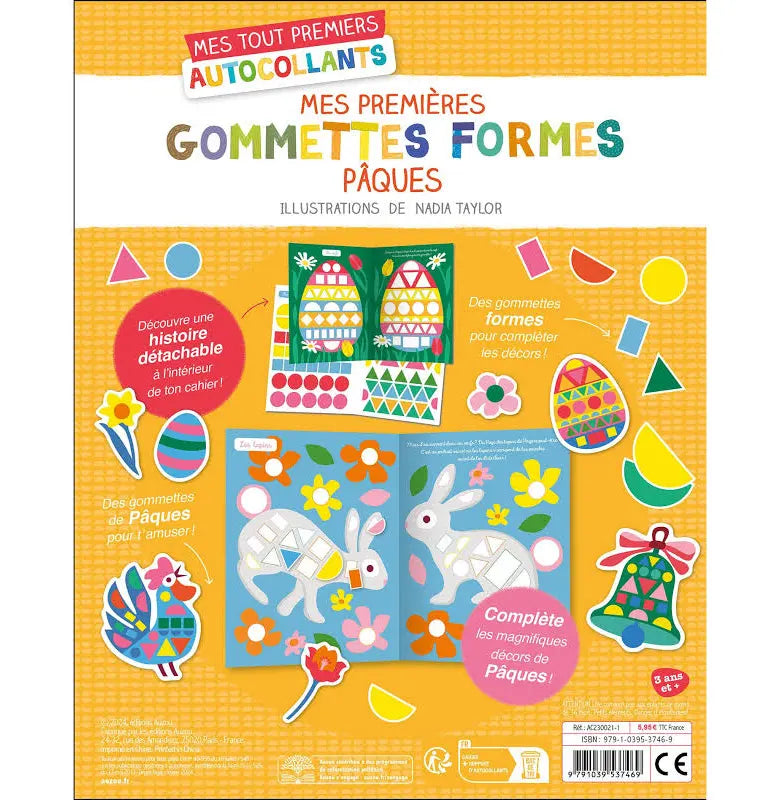 Mes tout premiers autocollants - 500 gommettes formes - paques